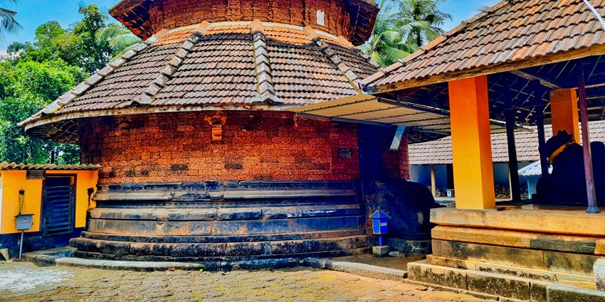 A beautiful view of the popular Pulpatta Siva temple, located in Malappuram in Kerala