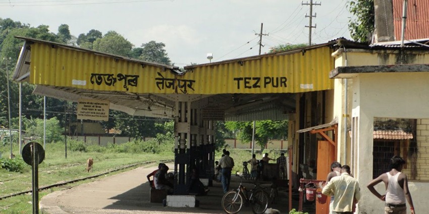 Tezpur Railway startup on a broad day light - station near Sonai Rupai Wildlife Sanctuary