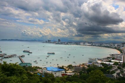 The mesmerising view of serene water and sandy coast - a beautiful spot in Thailand.