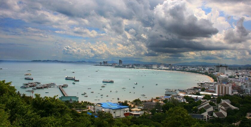 The mesmerising view of serene water and sandy coast - a beautiful spot in Thailand.