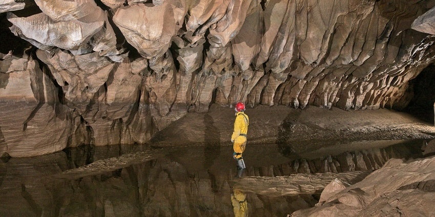 Spleogens WV cave with intricate formations, highlighting caves in Manipur, India.