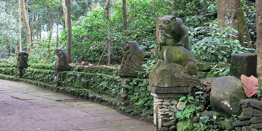 Couple can immerse in the serene and spiritual ambience of this forest and the temples within
