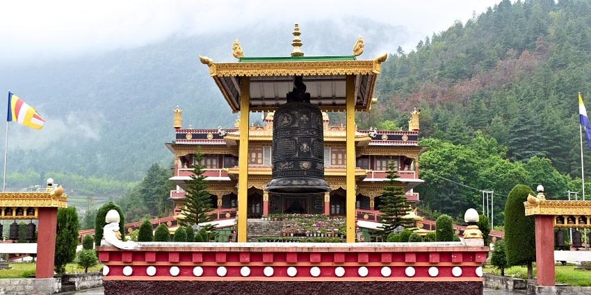 A view of Thupsung Dhargye Monastery, one of the top monasteries in Arunachal Pradesh.