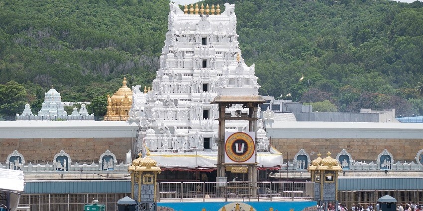 Panoramic snaps of the holy Tirupati Balaji Temple Shrine upon the hills of Tirupati