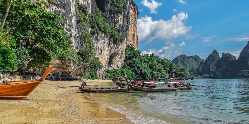 Enjoy the mesmerising views near the coast of Tonsai Beach which is in Thailand.