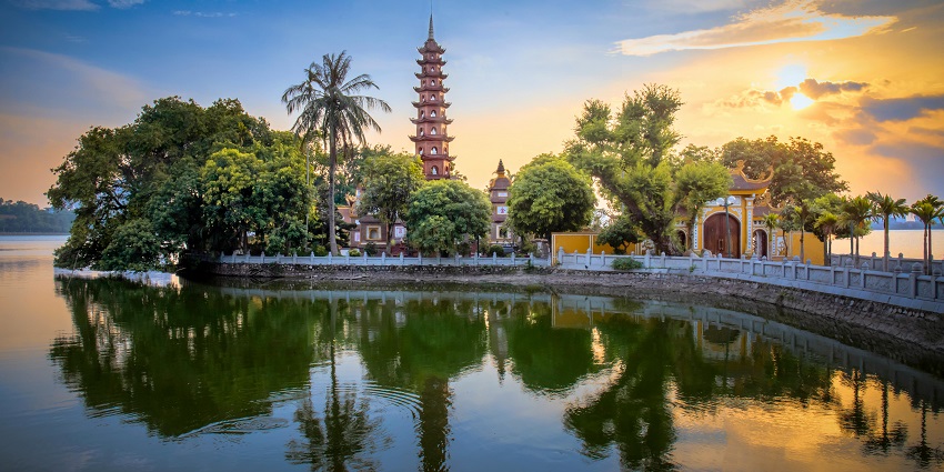 Explore the stunning architecture of Tran Quoc Pagoda which is a popular tourist spot.