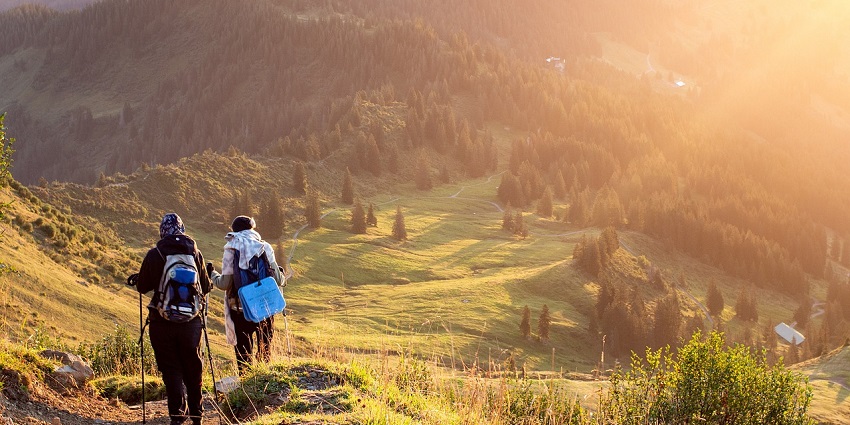 Trekking offers diverse landscapes, including lush meadows, alpine forests, and stunning mountain vistas.