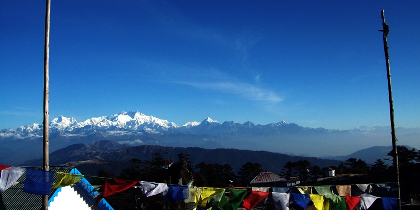 A view of the mt Kanchenjunga from Sandakphu trek
