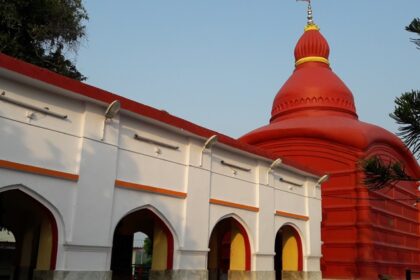 Tripureswari Temple , with its ancient architecture and vibrant religious decorations