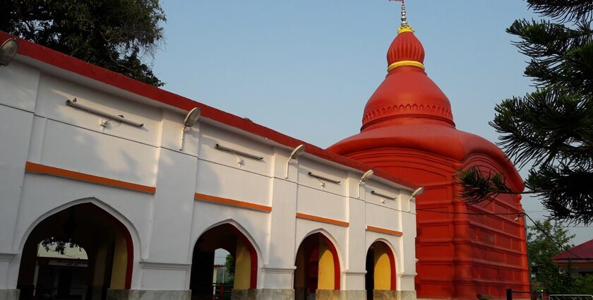 Tripureswari Temple , with its ancient architecture and vibrant religious decorations