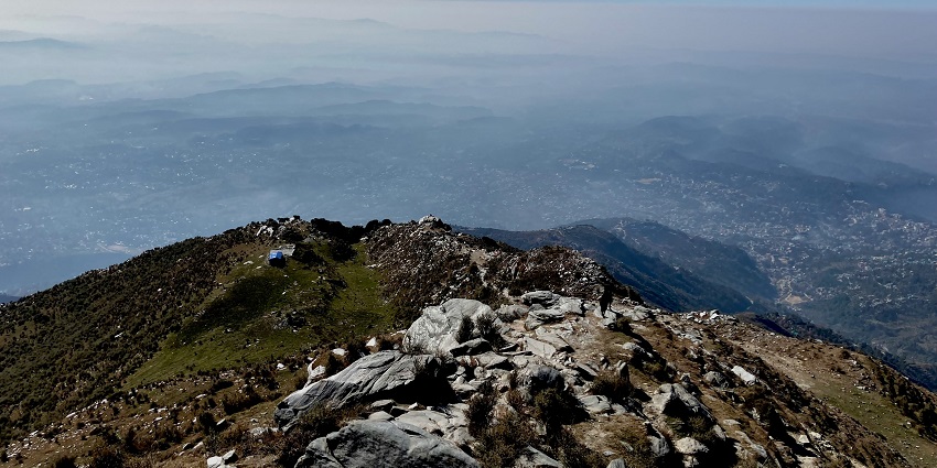 A mesmerising glimpse of Triund Hill, one of the top spots for paragliding in Dharamshala.