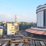 View of buses waiting at the Trivandrum bus stand - travel places to visit near Trivandrum