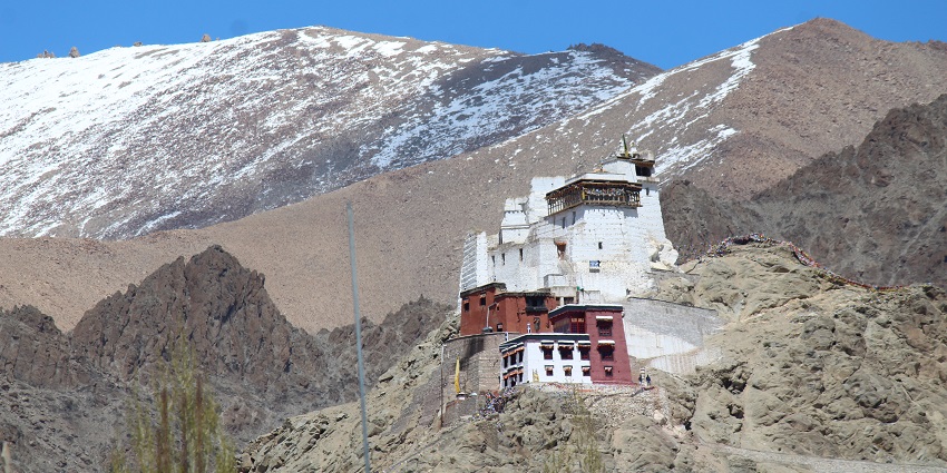 Tsemo Monastery is one of the top six monasteries in Manali surrounded by peaks.