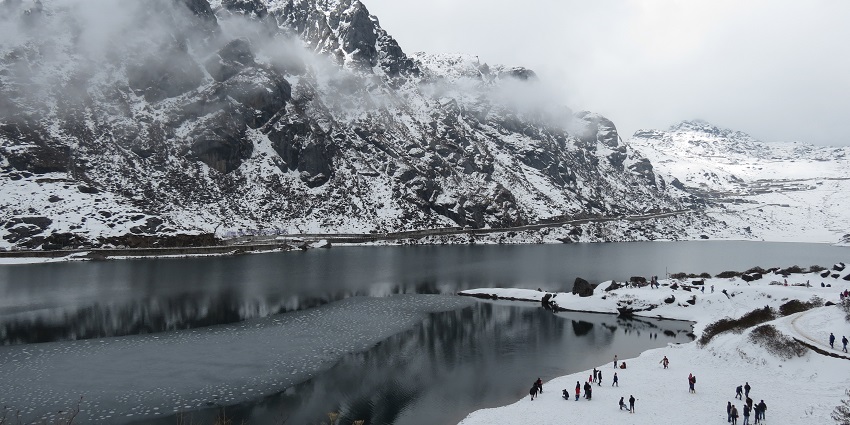 Tsomgo Lake is a glacial lake to visit around Sanghak Choeling Monastery for travellers.