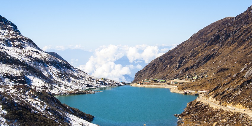 Tsomgo Lake is one of the calmest, situated amidst snow-capped peaks and green meadows.