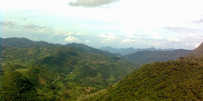 Image of the lush green landscape valley of southeastern Indian state of Andhra Pradesh