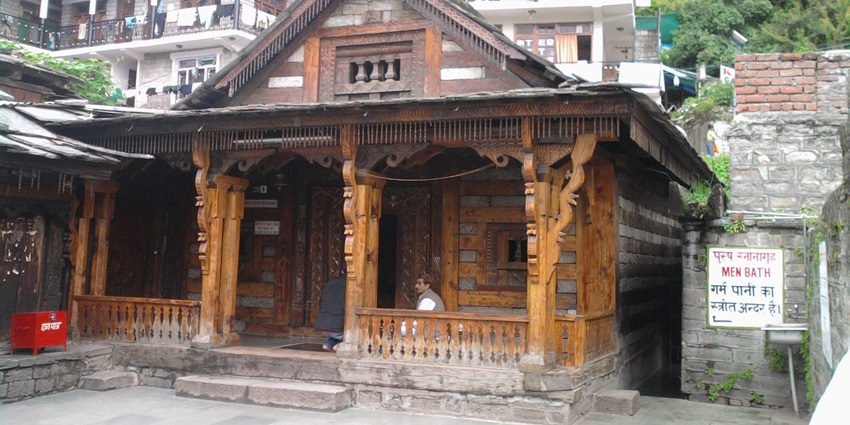 Beautiful image fo the Vashisht temple in the vicinity of the Hot springs