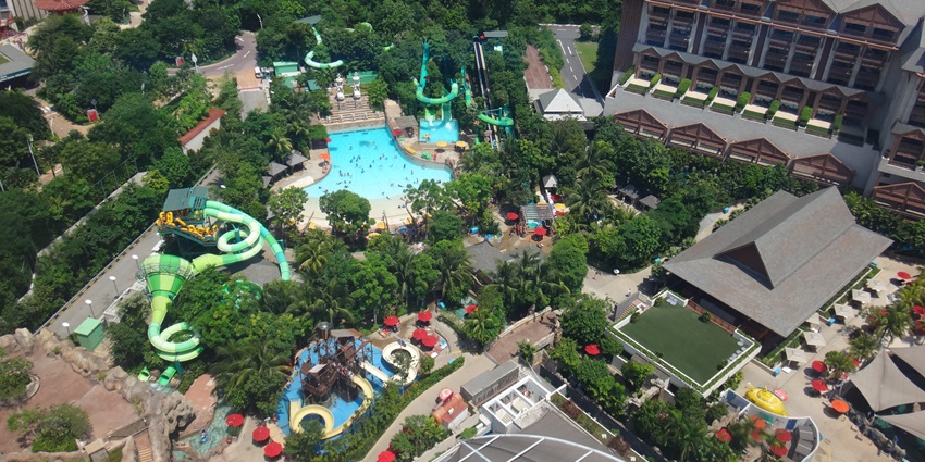 Adventure Cove Waterpark with thrilling water slides - one of the Singapore water parks