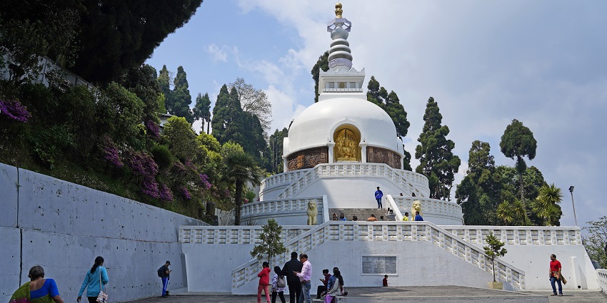 Pagoda featuring serene architecture and panoramic views of the surrounding landscape.