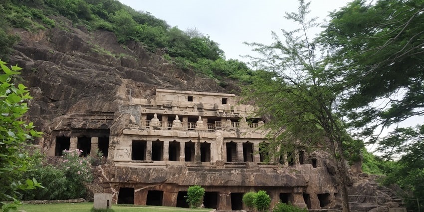 Undavalli Caves are rock-cut caves and a prime landmark in the state of Andhra Pradesh