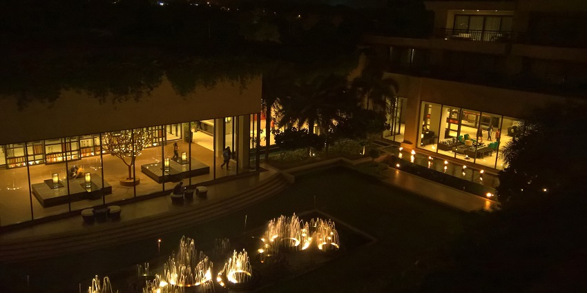 Scenic night view of the Vivanta Taj—New Year Party in Trivandrum, Kerala, India
