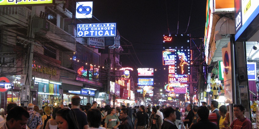 One of the best ways to celebrate Thailand New Year is during the Walking Street celebrations at Pattaya, an incredible view.