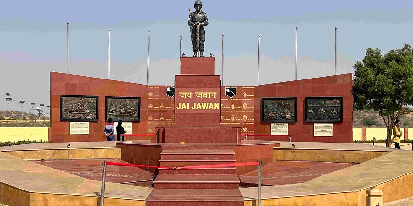 A war memorial in Dharamshala paying homage to the brave Indian soldiers