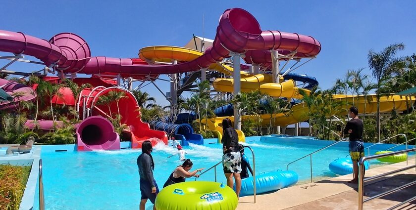 Water park featuring exciting slides, lazy rivers, wave pools - Singapore water parks