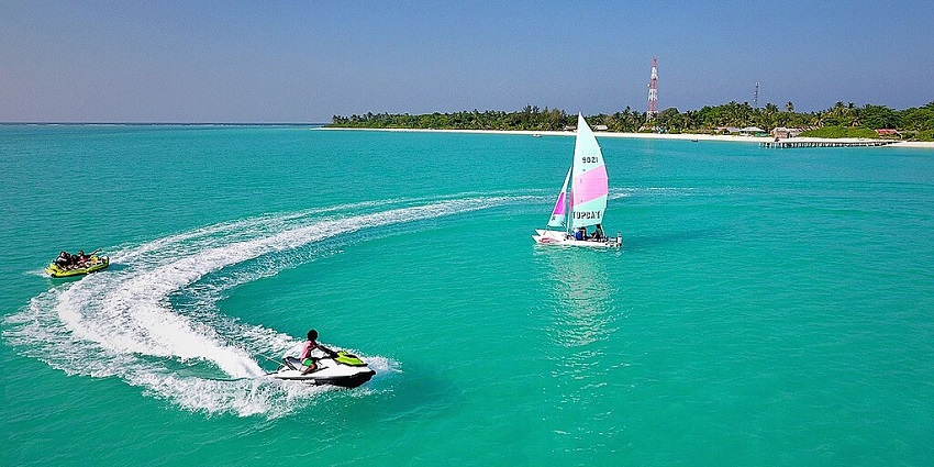 Water sports activities at Kelaa Lagoon, are perfect for adventure seekers.