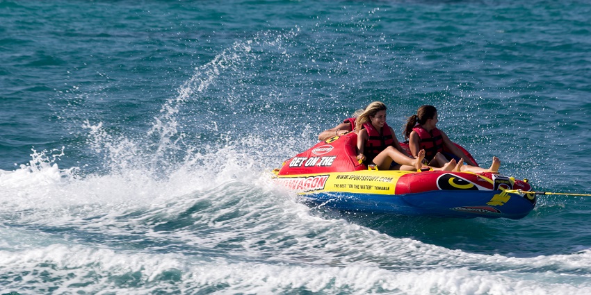 Snapshot of a group of people enjoying some thrilling water sports—things to do in Male