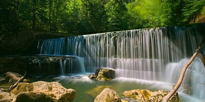 Beautiful snapshot of the iconic waterfalls descending somewhere amidst the jungle
