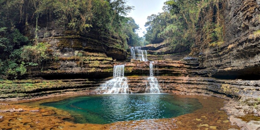 Wei Sawdong Waterfalls is one of the most stunning Sohra waterfalls amid lap of nature.