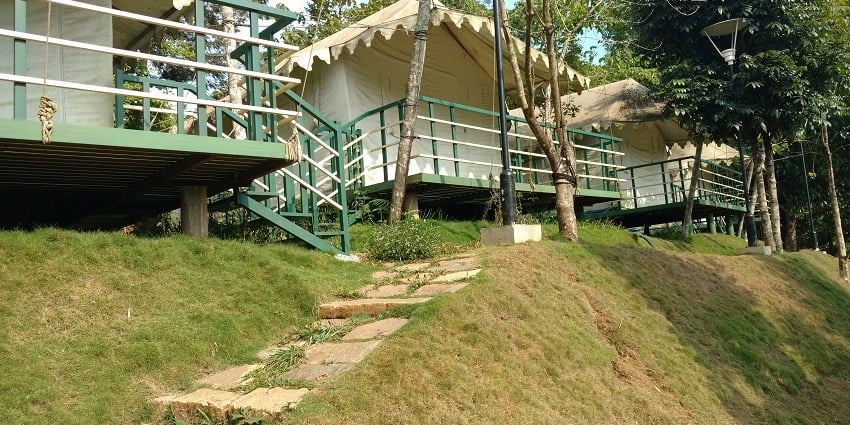 Stay ay the famous Wayanad Adventure Camp tents and cottages located in Kerala, India.