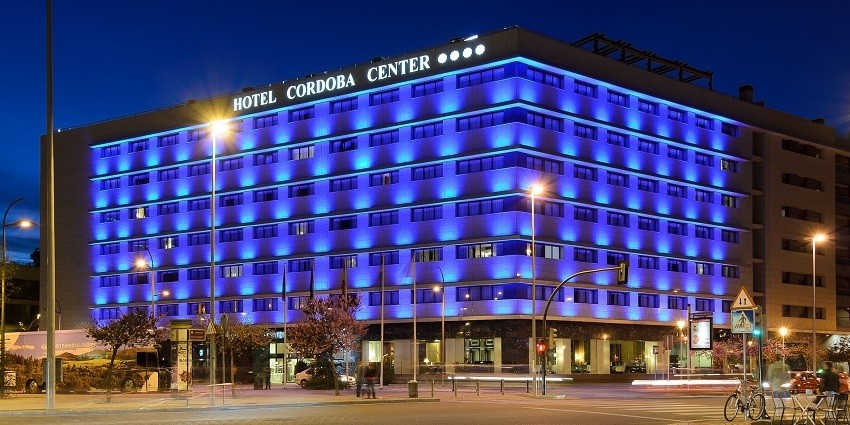 A picture of a hotel in Meghalaya taken during nighttime