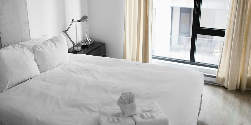 An image of a hotel room, an accommodation near the Bhadrachalam Temple.