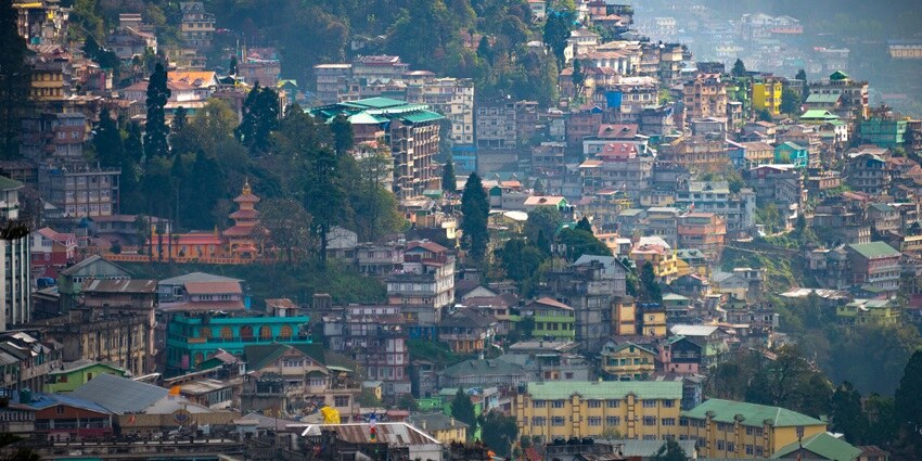 A view of the beautiful Darjeeling town