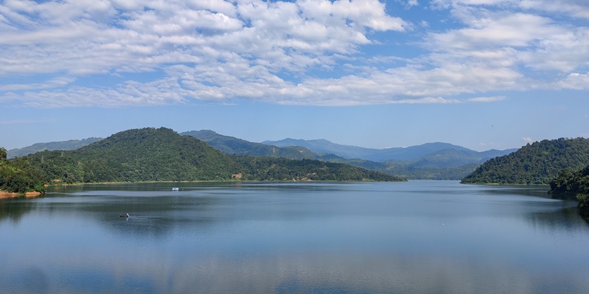 A view of the Doyang River flowing through Wokha, one of the valleys in Nagaland.