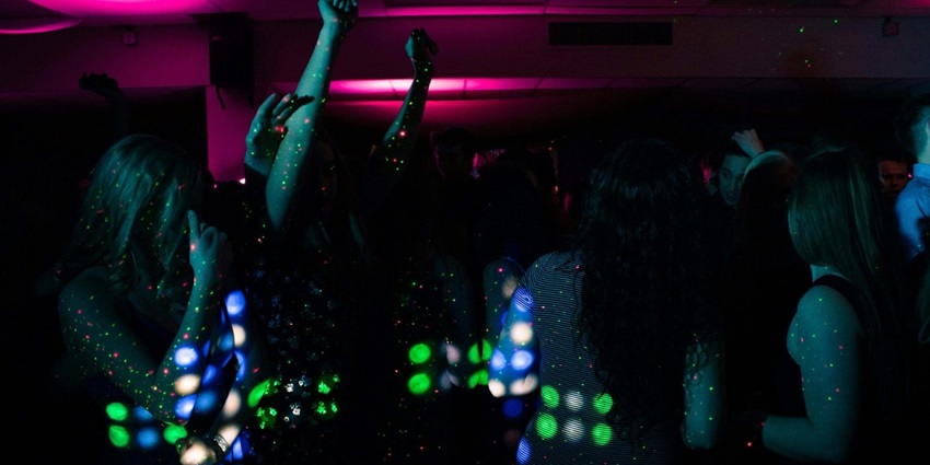 People dancing at a night club in Gangtok