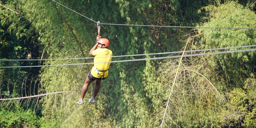 Go ziplining for an aerial view of Baisaran Valley and the surrounding mountains