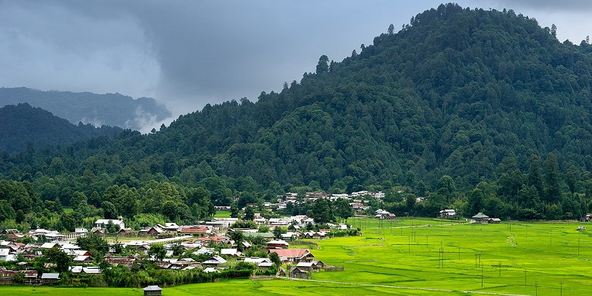 This valley houses a diverse range of vegetation, paddy fields and vibrant flowerbeds
