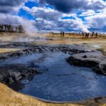 Scenic beautiful image of the Jakrem hot spring a therapeutic spring admit hills