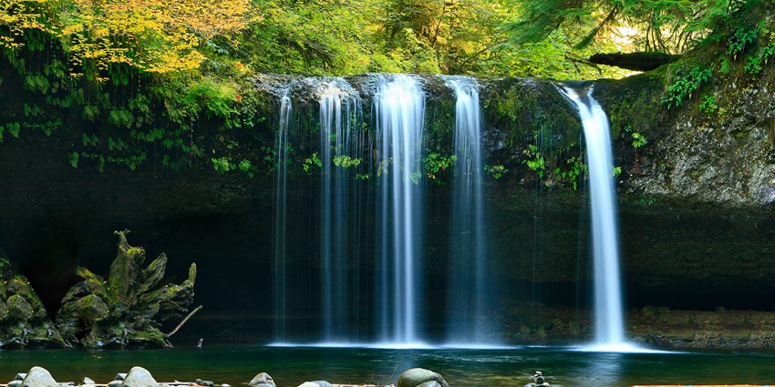 Take a stroll through the lush green trails surrounding the Waterfalls, on your trip to Thailand.
