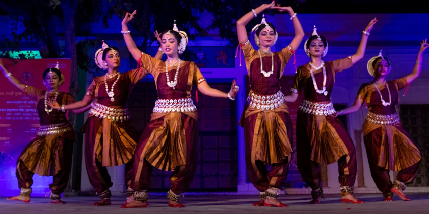 Another lively performance of the Bihu dance, central to the harvest festival of Assam.