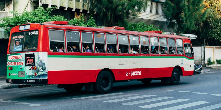 You may take the services of public transport like buses frequently plying this route.