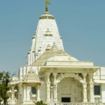 Serene view of Bhagsunag Temple nestled in the mountains, highlighting its peaceful ambience