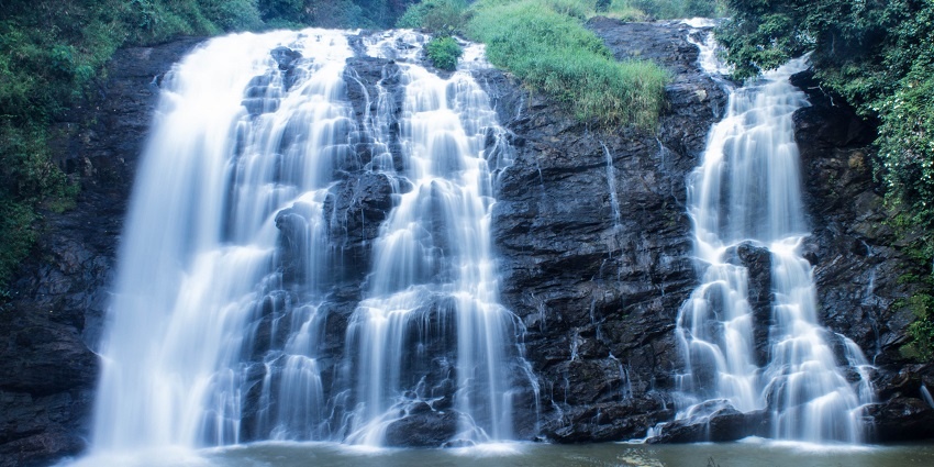 Abbey Falls, a picturesque site, is a must-visit near Pushpagiri Wildlife Sanctuary.