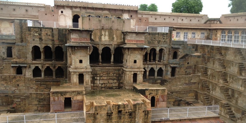 Chand Baori stepwell, Abhaneri, is known for its spectacular ancient architecture.