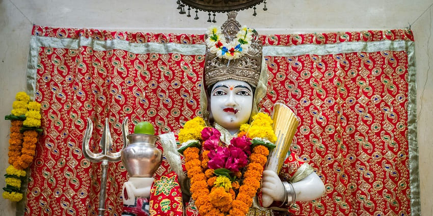 An image of goddess Laxmi which the serene Hingula temple is devoted and created.
