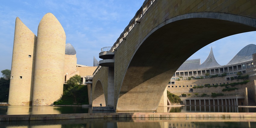 An image of Virasat-e-Khalsa Museum in Punjab known fir its relevance of Sikhism.