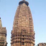 The beautiful Amarkantak temple complex in Madhya Pradesh, India, surrounded by nature.